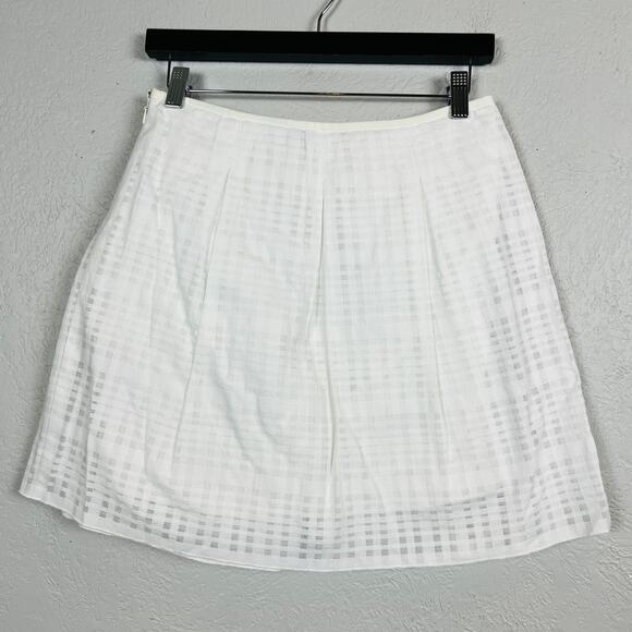 Vince Skater Skirt Pockets Checker Perforated - 2 - Picture 3 of 4